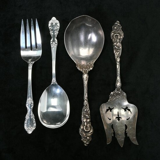 Reed & Barton Sterling Silver Serving Spoon and Fork in