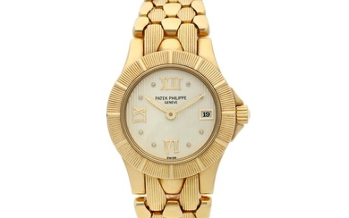 Reference 4881/1 Neptune A yellow gold and diamond-set bracelet watch with date, Made in 2000