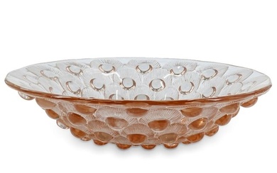 Rene Lalique "Plumes De Paon" Centerpiece Glass Bowl