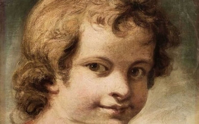 Reynolds, Sir Joshua (1723-1792), Head of an Angel, or Child, after Correggio, oil on canvas