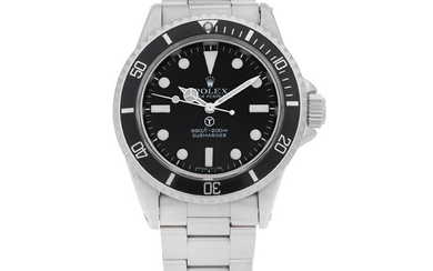 Rolex. A rare stainless steel automatic bracelet watch issued to the Royal Navy offered on behalf of the family of the original owner Submariner, Ref 5517/5513, Circa 1978
