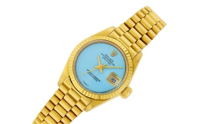 Rolex Gold and Turquoise Wristwatch, Ref. 6917