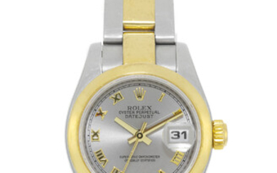 Rolex, Oyster Perpetual, DateJust, réf. 179163/2320, montre-bracelet en acier et or , écrin