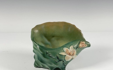 Roseville Pottery, Green Magnolia Conch Shell Vase 453