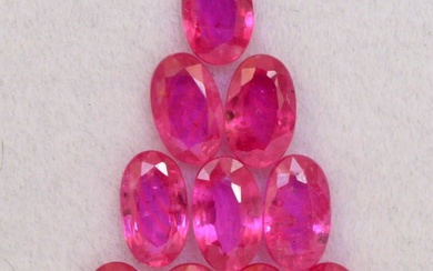 Ruby 5x3 MM Oval Faceted Cut 25 Pieces