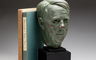 [SIGNED] ROBERT FROST GROUP, 2 BOOKS AND BUST