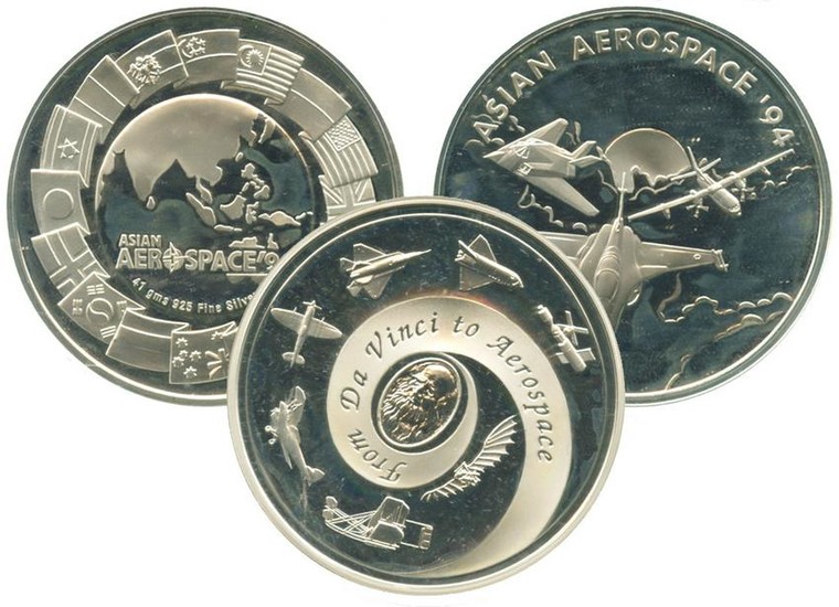 SINGAPORE Silver Sterling Medallion 41g