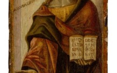 Saint John the Evangelist and a priest, Francesco di Gentile da Fabriano