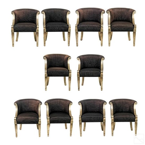 Set of 10 Sally Sirkin Lewis J Robert Scott Chairs