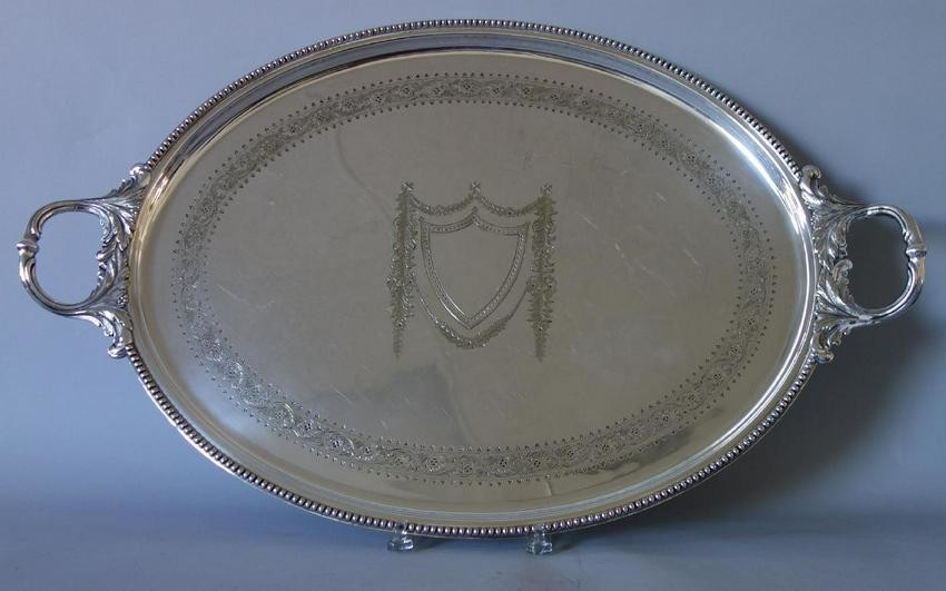 Sheffield Silver Plate Platter, Latham & Morton