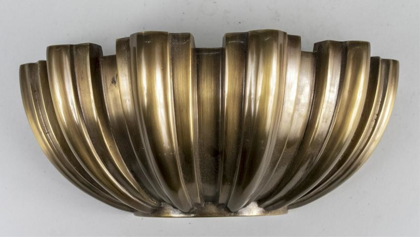 Brass Shell Form Wall Light