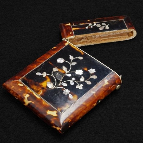 Shell Mother of Pearl Victorian Calling Card Case