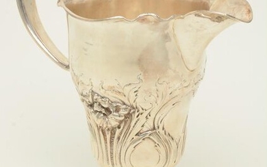 Shiebler sterling silver Japonisme style water pitcher
