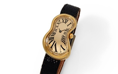 Softwatch by Exaequo, Salvador Dali, n°92010/022146, vers 1990. Une grande montre de forme en plaqué...
