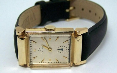 Solid 14k OMEGA FLEXIBLE LOGS Winding Watch c.1940 Cal