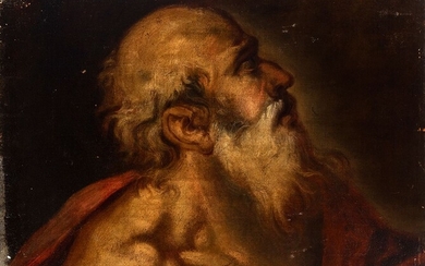 Spanish school; second half of the 17th century. "Saint Jerome". Oil on canvas. Relined.