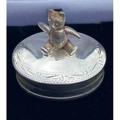 Sterling Silver Teddy Bear Tooth Fairy box with mobile arms ...
