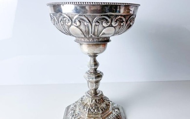 Sterling Silver repousse Tazza Compote