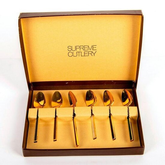 Supreme Cutlery Gold Plated Set Of 6 Teaspoons