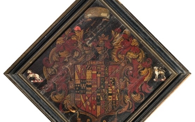 THE HATCHMENT OF THOMAS HABINGTON OF HINDLIP (1560-1647), 17TH CENTURY