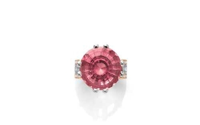 TOURMALINE AND DIAMOND RING, BY TRUDEL.