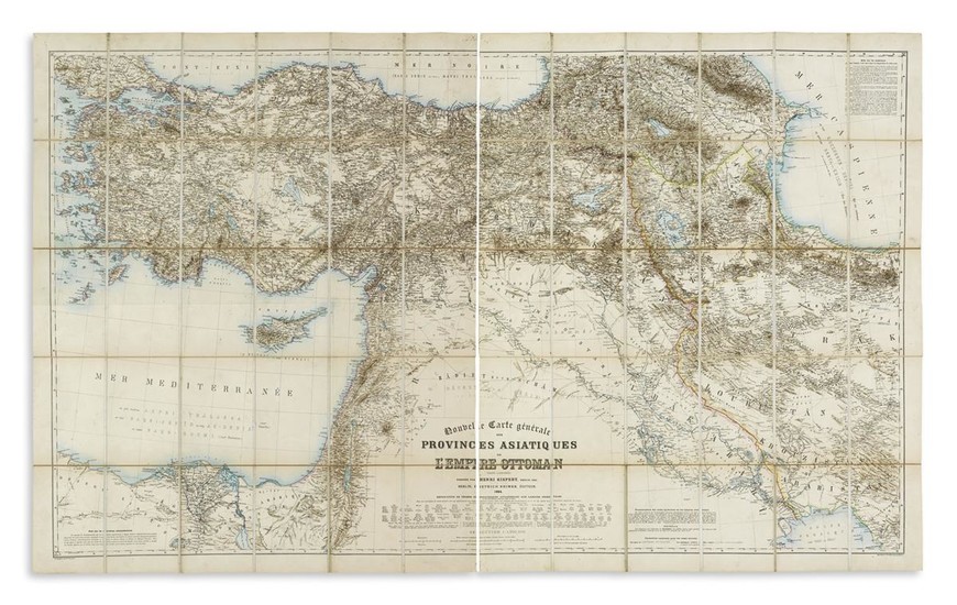 (TURKEY.) Kiepert, Heinrich. Nouvelle Carte Generale des Provinces Asiatiques de l'Empire Ottoman (Sans...