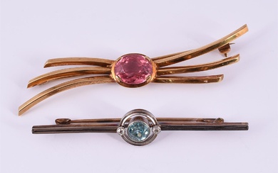 TWO BAR BROOCHES