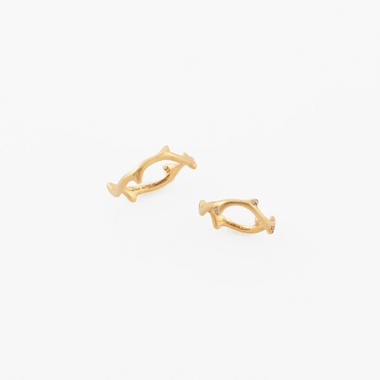 TWO DIAMOND AND GOLD RINGS, DIOR Bois de Rose