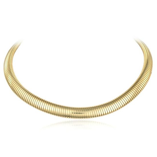 Tiffany & Co. Gold Gas Pipe Collar Necklace