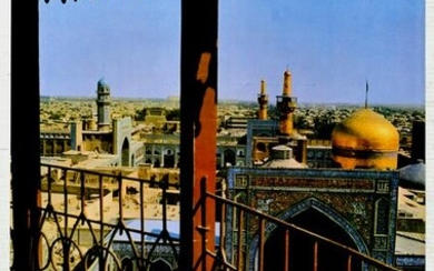 Travel Poster Iran Persia Shrine of Fatima Masumeh Qom