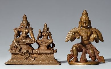 Two small South Indian copper alloy figures. 19th/20th century