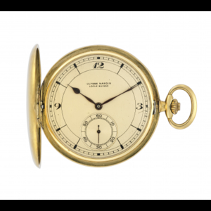 ULYSSE NARDIN Gent's 18K gold savonnette pocket watch 20th...