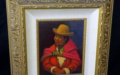 US Oil Painting "Guatemalan Woman" by Elias Rivera