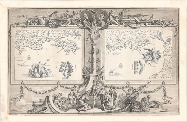 "[Untitled - Map VII and VIII of the Spanish Armada in the English Channel]", Pine, John