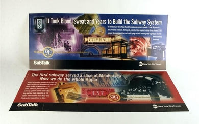 VINTAGE MTA SUBWAY ADS 90TH ANNIVERSARY