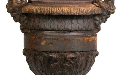 Val D'Osne French Garden Urn with Satyr Handles