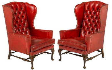 Vikki Carr | Pair of English Leather Armchairs