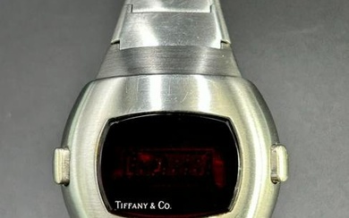 Vintage 1973 Tiffany & Co. Pulsar Time Computer Stainless Steel Watch