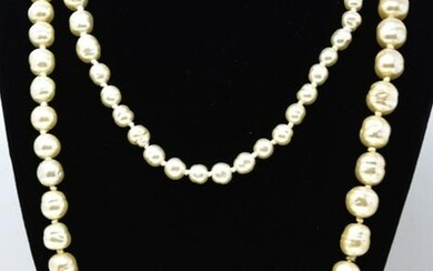 Vintage Chanel Graduated Baroque Pearl Necklace