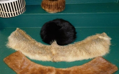 Vintage Fur Hats & Shawls in Boxes