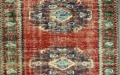 Vintage Handmade Wool Carpet Runner