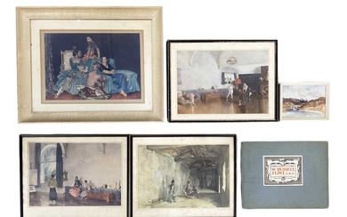 WILLIAM RUSSELL FLINT; 'Modern Masters of Etching' book, four William...