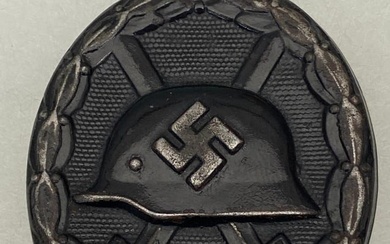 WWII NAZI GERMAN BLACK WOUND BADGE EH 126 -E HAHN