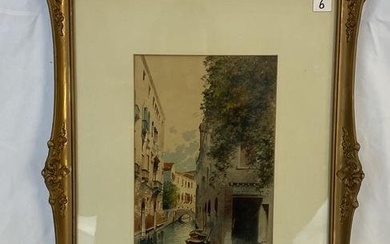 Watercolor Scene of Venetian Canal
