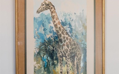 Wayland Moore, Limited Edition Serigraph, Giraffe