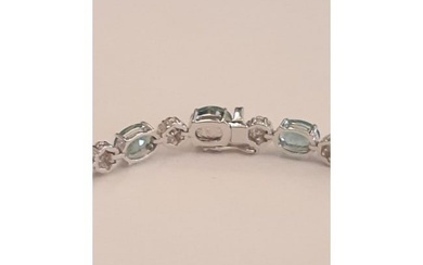 White Gold Emerald And Diamond Bracelet