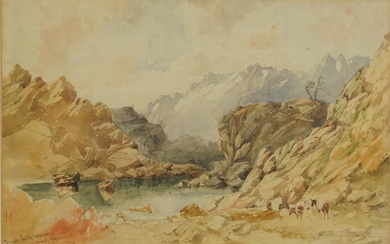 William Oliver 1844 - Spanish Pyrenees, mid 19th century wat...