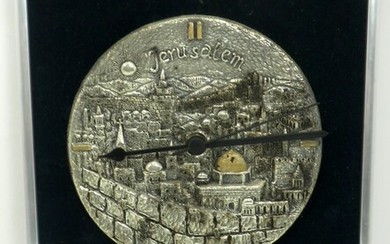 Y.A. Sadovsky, 925 Sterling Silver Electroforming Watch Scene of Ancient Jerusalem