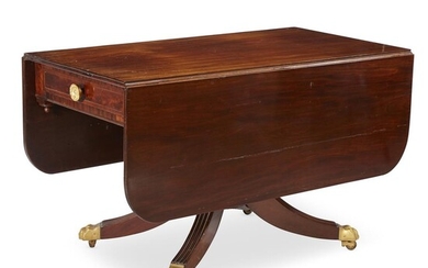 Classical figured mahogany breakfast table Baltimore, MD, circa 1830...