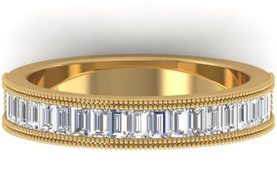 1 ctw Baguette VS/SI Diamond Art Deco Eternity Ring 14k Yellow Gold